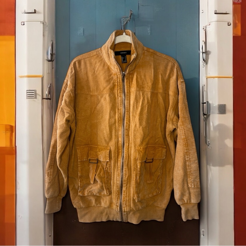 Forever 21 Mineral Wash French Terry Jacket